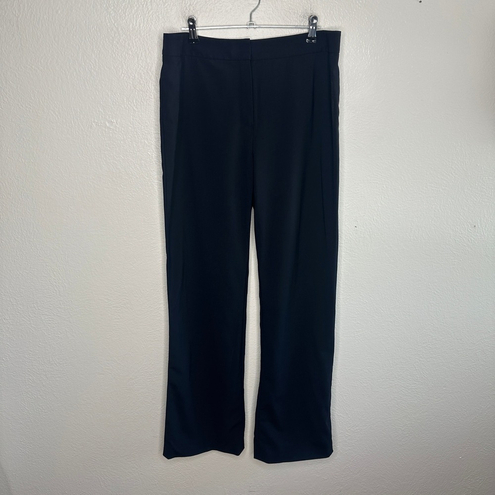 Lafayette148 New York Women's Menswear Stretch Wool Pants Navy Trousers Size 6 - Picture 3 of 9